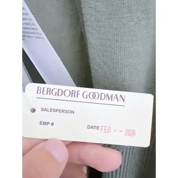 Rick Owens Wool Ribbed Wrap Cardigan Green size M - Picture 4 of 7